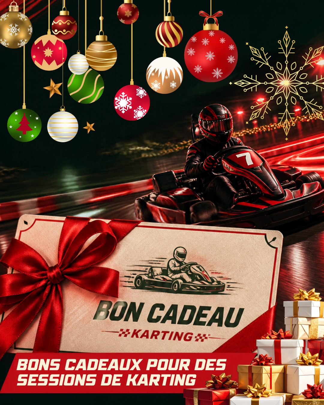 BON CADEAU DE NOËL SESSIONS DE KARTING